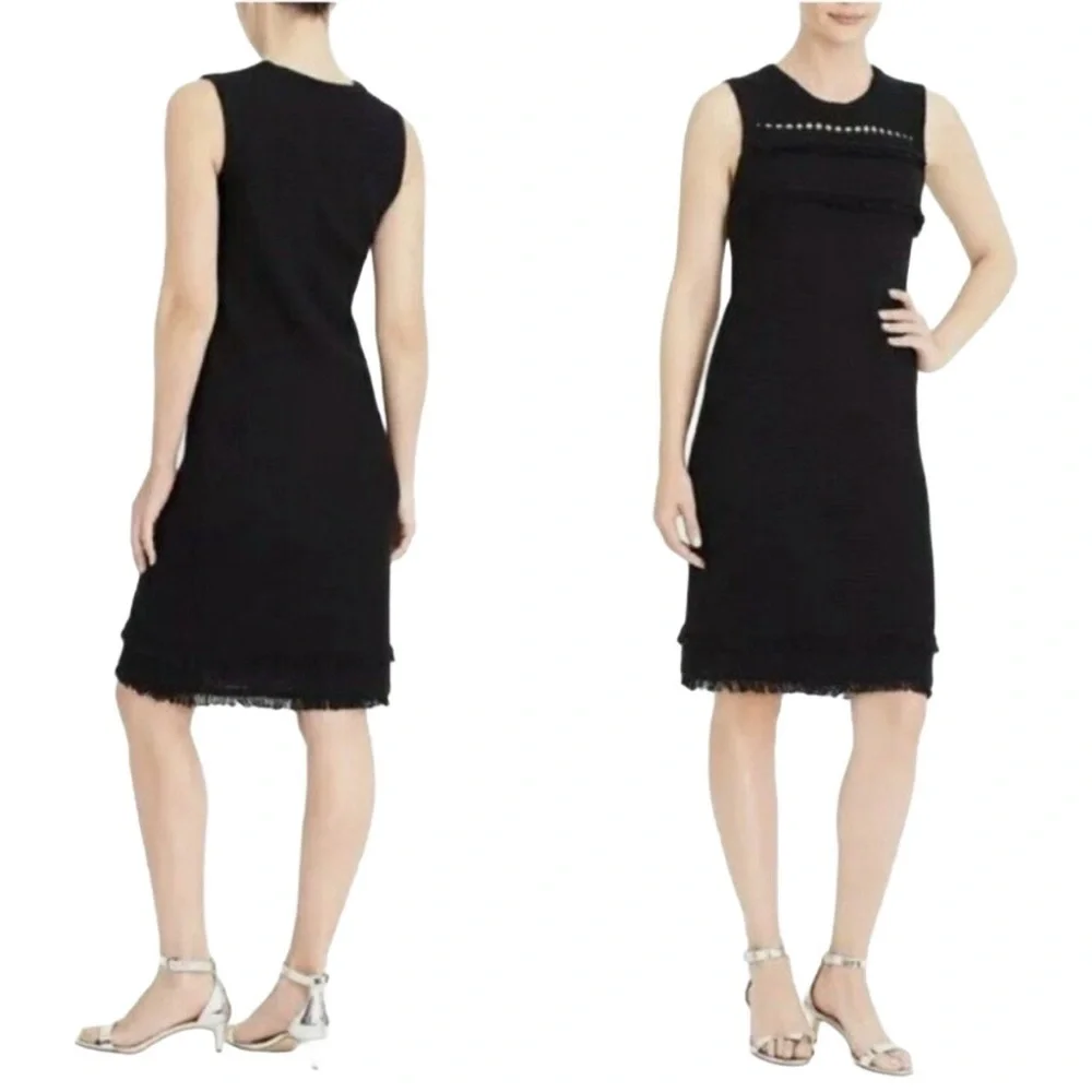 J. CREW Sleeveless Woven Knit Tweed Fringe Dress